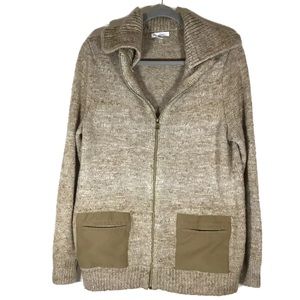Gap Full Zip Sweater Jacket Big Collar Double Front Pocket Cardigan XL